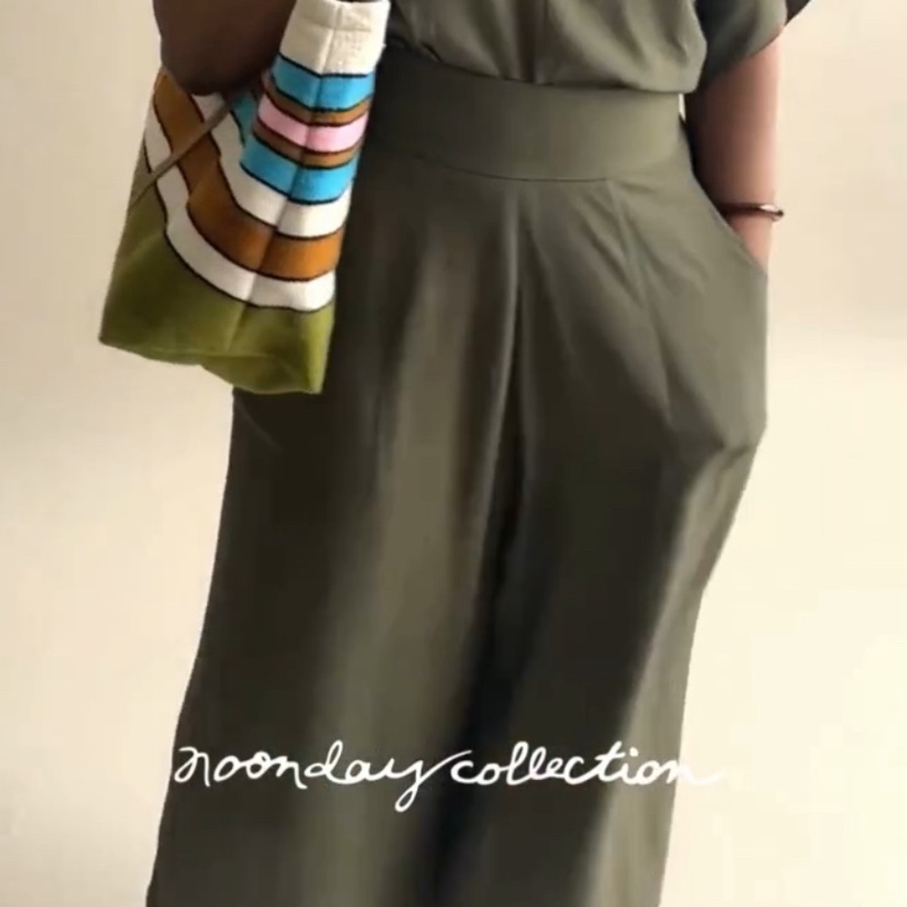 Noonday Collection Green Cropped Pant